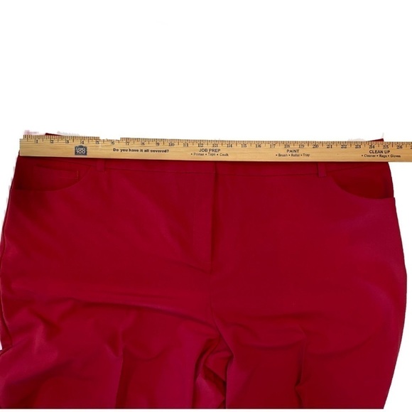NWT NY&C Plus Wide Leg Coin Pocket Pant Office Dress Ruby Red Pant Plus Size 4X - Picture 8 of 9